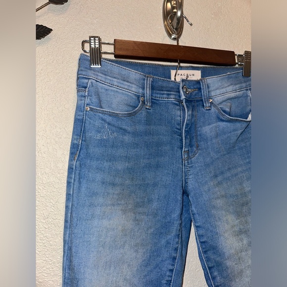 PacSun Super Stretch Blue Jeggings Ankle Length Size 24 - Picture 4 of 8